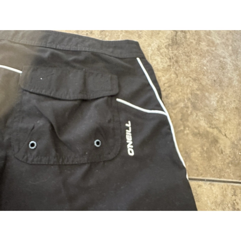 O'Neill Shorts Women's Size 3 Black Swim Bottoms Pockets Drawstring - Picture 4 of 7